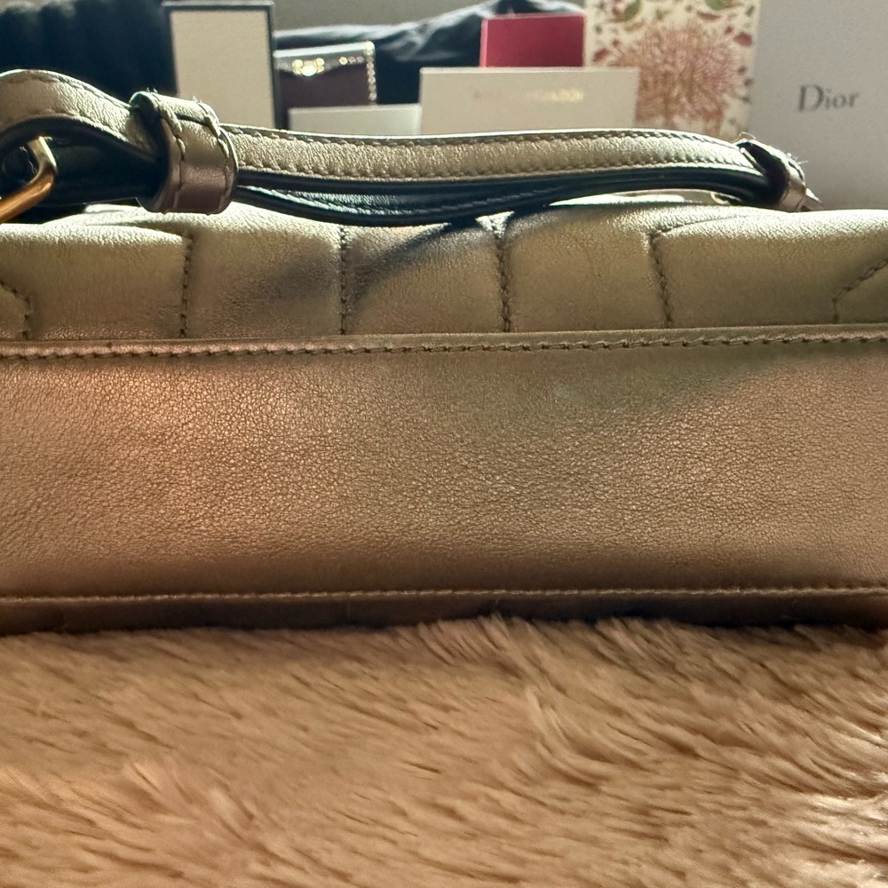 Yves Saint Laurent Gold-Tone Crossbody Bag - Picture 8 of 9